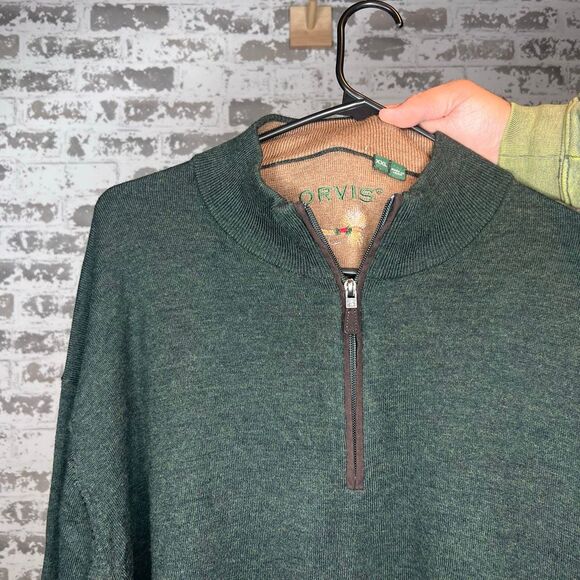 Vintage Orvis 100% merino wool long sleeve 1/4 zip - Picture 3 of 6